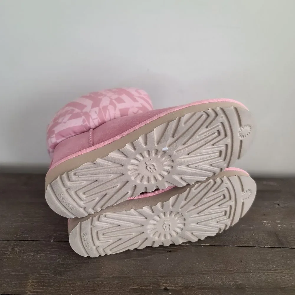UGG Classic Mini Jersey Winter Suede Boots, Women Size, Pink 1136674 BLUS Size 5